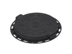 Capac plastic rotund negru DEXT-800MM cu lacat A15