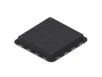 Capac plastic p/u gradina negru patrat cu lacata 700x700x80 A15 - imagine 2